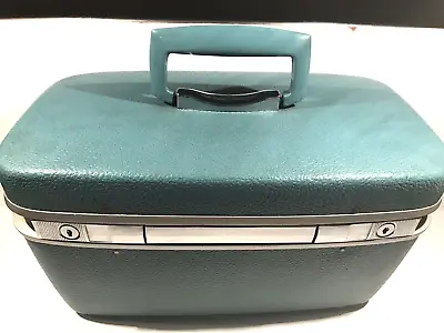 Samsonite Royal Travelier Train Make Up Case Powder Blue With Mirror Case VTG • $61.37