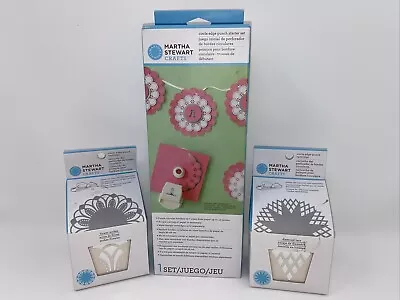 Martha Stewart Circle Edge Paper Punch Starter Set+ Flower Arches + Diamond Lace • $49.90