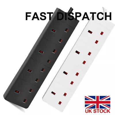 £7.59 • Buy 4 Gang Way UK Mains Plug Power Extension Lead Cable Electricity Cord  1 2 3 5 M