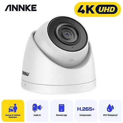 ANNKE C800 4K 8MP Dome CCTV Audio In IP Camera IP67 For Home Security POE System • £44.90