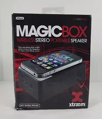 Sentry Xtraem Magic Box Wireless Stereo Portable Speaker SPMAG Black 0836SNI • $18.99