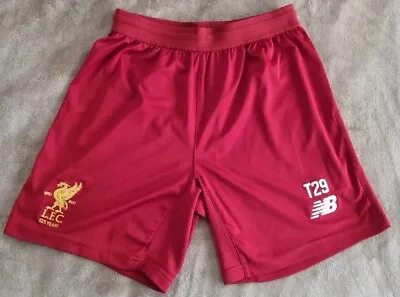 Official 2017/18 Liverpool FC Home Shorts 125 Year Anniversary T29 Shorts Size M • £12.77