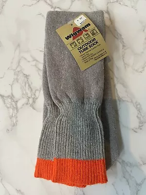 VTG Wigwam Outdoor Tube Socks Heavy Thermal Gray Orange NOS New Super Hawk NWT • $14.99