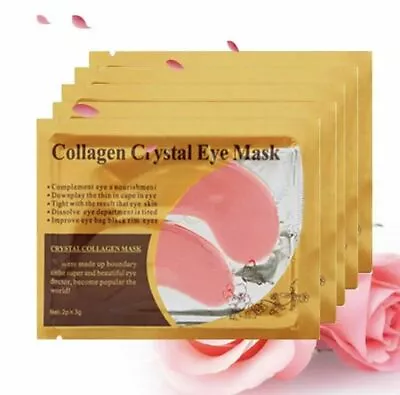 Crystal Collagen 24k Gold Under Eye Gel Pad Face Mask Anti Aging Wrinkle UK • £3.99