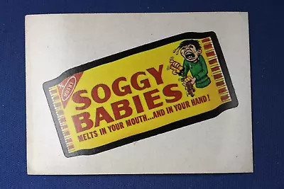 1974 Topps Series 7 - Wacky Packages -  Soggy Babies Candy  - Authentic • $2