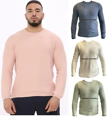 EX STORE Mens SALE!! Knit Sweatshirt Jersey Jumper Sweater Pullover Work Casual • £7.99