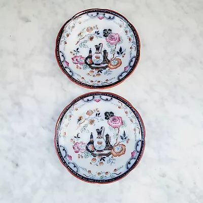 2 Antique Petrus Regout Maastricht Holland 5.5  Bread Plates  POMPEIA 1836-1880 • $32