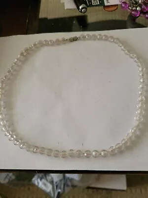 Clear Glass Bead Necklace 20  • $9.99