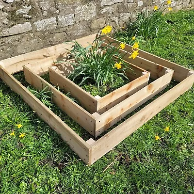 £32.90 • Buy Small Raised Wooden Flower Bed Garden Planter Vegetable Herb Flowers Grow Bed