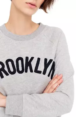 J. Crew Women's Size Small Brooklyn Pullover Sweatshirt Heather Gray GUC • $24.99