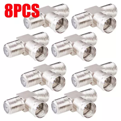 8 PCS F-Type RG6 Coax Cable Splitter Combiner Adapter Connecter For TV Video • $13.48