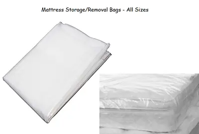 Heavy Duty Mattress Cover Bags Single Double King Super King Polythene Moving • £4.19