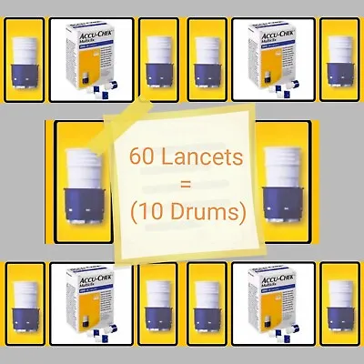 Accu Chek Multiclix Lancets - For Multiclix Lancing Device -60 Lancets(10 Drums) • £11.99