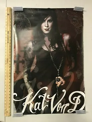 Kat Von D Poster Tattoo Artist Makeup Stylish Famous 2009 Scorpio Brand NOS • £17.32