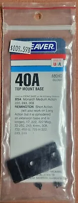 Weaver 40A Top Mount Scope Base.   BSA Remington 700 SA. 48040 Gloss Blk. NOS • $6.75