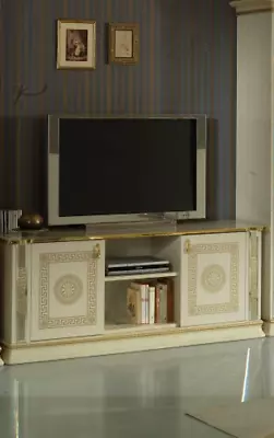 £599 • Buy Italian High Gloss New Versace TV Unit Cabinet Available In White/Black/Ivory