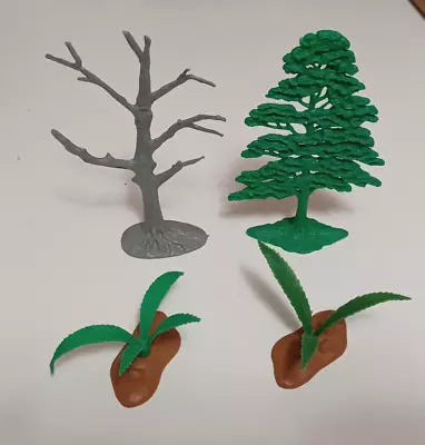 Marx Trees & Ferns Vintage Terrain Playset Soft Plastic Vintage 1960s Lot Of 4 • $14.44