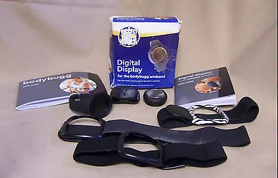 $14.99 • Buy BODYBUGG CALORIE COUNTER ARMBAND WITH BLACK DIGITAL DISPLAY WATCH W Bands