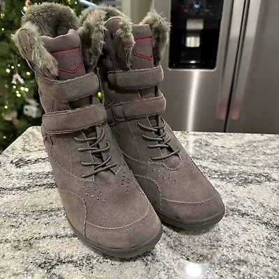 SKCH+3 Women Grey Suede High Top Sneaker Boots Euro 39 US Size 9 • $33.63