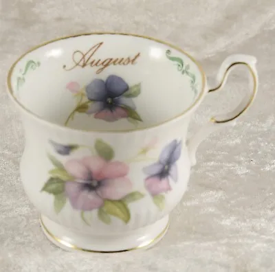 Queens Rosina China Small Cup August Pansy Pattern Just Over 2  Tall • £3