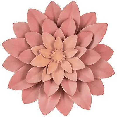 3D Metal Succulent Wall Decor Pink Hand Painted Hanging Metal Flowers Wall • $11.69