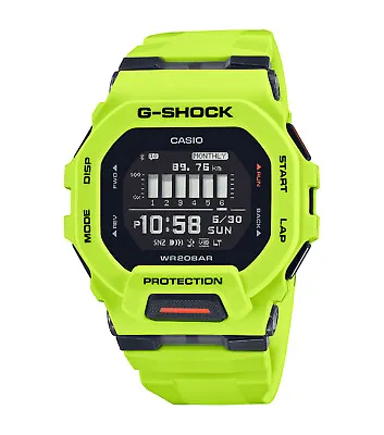 £118.42 • Buy Casio G-Shock Bluetooth GBD-200 Man Woman Steptracker Yellow LED Chrono Training