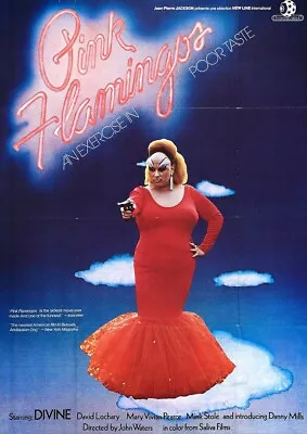 PINK FLAMINGOS Movie POSTER PRINT A2 70s Indie Cult Cinema Divine Film Wall Art • £9.91