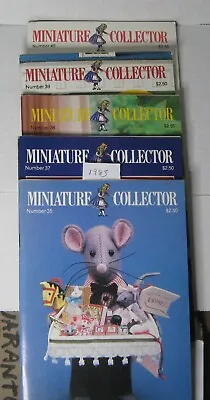 Lot Of 5 MINIATURE COLLECTOR Magazines 1983 Numbers 35 37 38 39 40. • $12