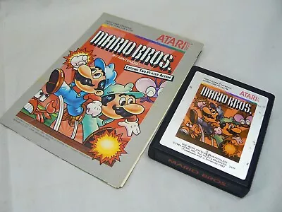 Atari 2600 MARIO BROS Game Cartridge W/ Instruction Manual - Nice - Fast Ship • $29.99