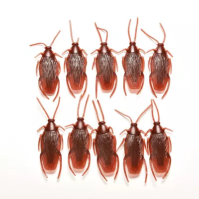 10x Joke Cockroach Bug Funny Prank Novelty Life Like Fake Plastic Toy Trick H:da • £3.23