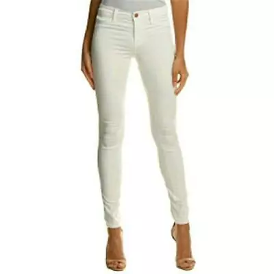 J BRAND Super Skinny Velvet Jeans In Pearl White Sz 30 • $13.99