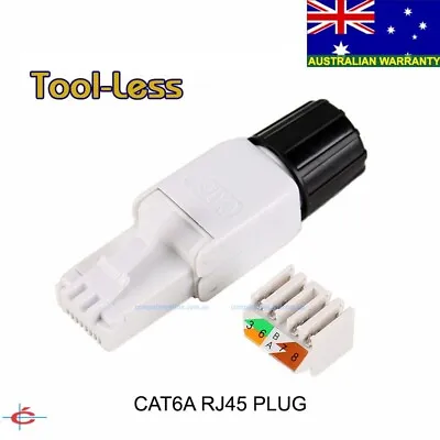 3 Pieces Reusable RJ45 CAT6A Network Plug ToolLess NBN / LAN Connector - Easiest • $9.90