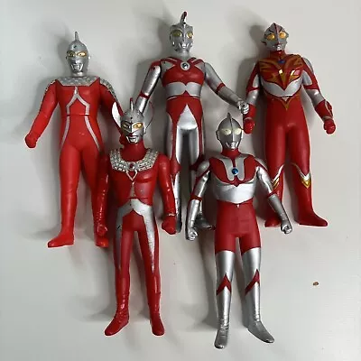 5x Vintage Ultraman Bandai Ultra Action Figure Toy 6.5” Japan Import 2000 2006 • $34.99