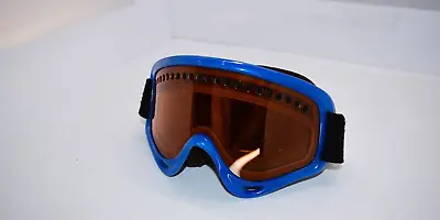 Oakley O-Frame Ski/Snowboard Goggles Blue Frames Orange Lenses - CRACKED LENS • $24.87