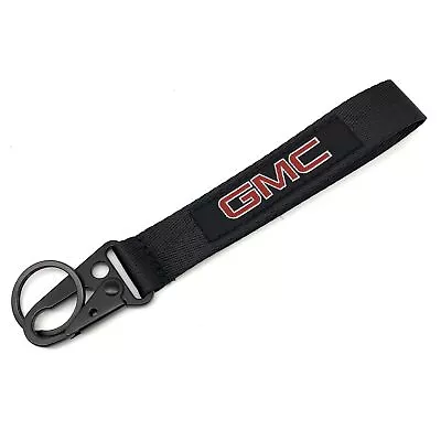 JDM GMC Black Racing Keychain Metal Key Ring Hook Strap Lanyard Universal • $9.99