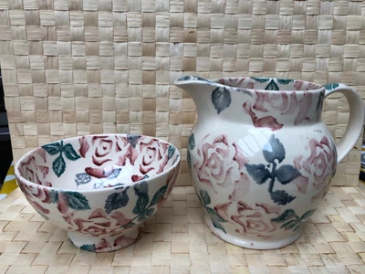 £59.99 • Buy Vintage Emma Bridgewater Rose Pattern Bowl And Large Jug