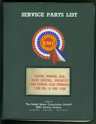 VTG BMC Service Parts List Austin Morris MG Riley Kestrel Wolseley AKD5107 • $50