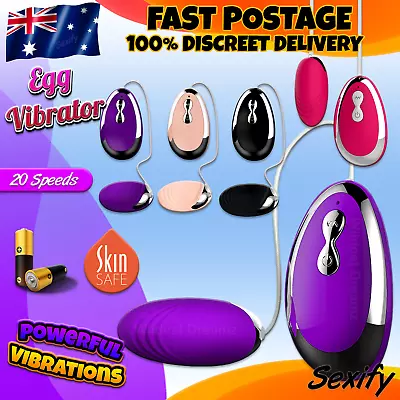 Egg Vibrator Bullet Clitoris G-spot Dildo Clit 20 Speed Vibrating Vibe Sex Toy • $24.95