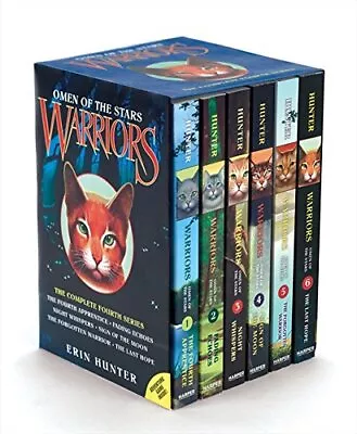 Warrior Cats Series 4: Omen Of The Stars 6 Books Box Set Coll... By Hunter Erin • £32.99