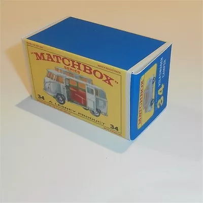 Matchbox Lesney 34c Volkswagen Camper Silver E Style Repro Box • $13.88