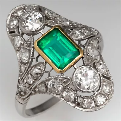 $2.70 • Buy Gorgeous 925 Silver Ring Gift Cubic Zircon Engagement Women Ring Sz 6-10