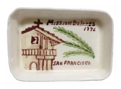 Vintage Miniature Trinket Tray Mission Dolres 1776 San Francisco Souvenir • $1