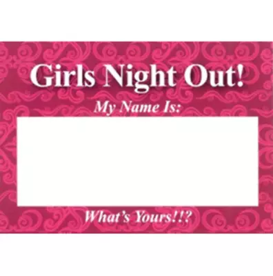 Bachelorette / Hens Night Party Supplies Girl's Night Out Name Tags (Pack Of 16) • $5.95