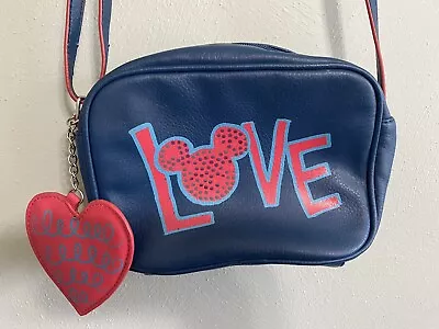 Disney Parks Mickey Minnie Mouse LOVE Crossbody Purse Bag Sweetheart Collection • $14.99