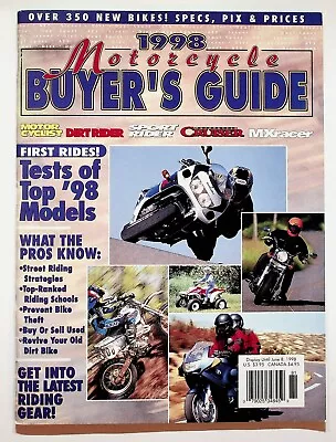 1998 Motorcycle Buyer's Guide Magazine Motocross 250 Shootout Harley-Davidson • £14.42