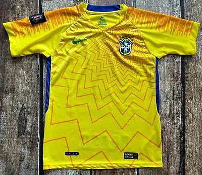 Nike Authentic Russia World Cup Jersey Brasil Yellow Green Mens Medium Excellent • $69.99