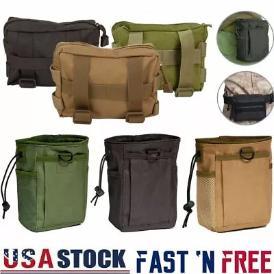 2 Styles Tactical Utility Dump Magazine Pouch Heavy Duty Molle Military Ammo Bag • $8.92