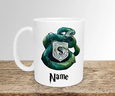 Personalised Harry Potter Slytherin Crest Water Colour Print Ceramic Mug 11oz • $13.95