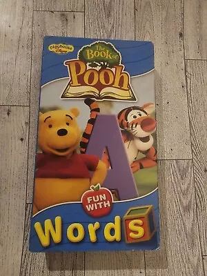 The Book Of Pooh Fun With Words VHS Children Educational Disney Used Rare • $14