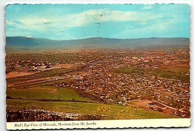 Missoula Montana MT From Mt Jumbo Chrome Continental Postcard PM 1975 • $5